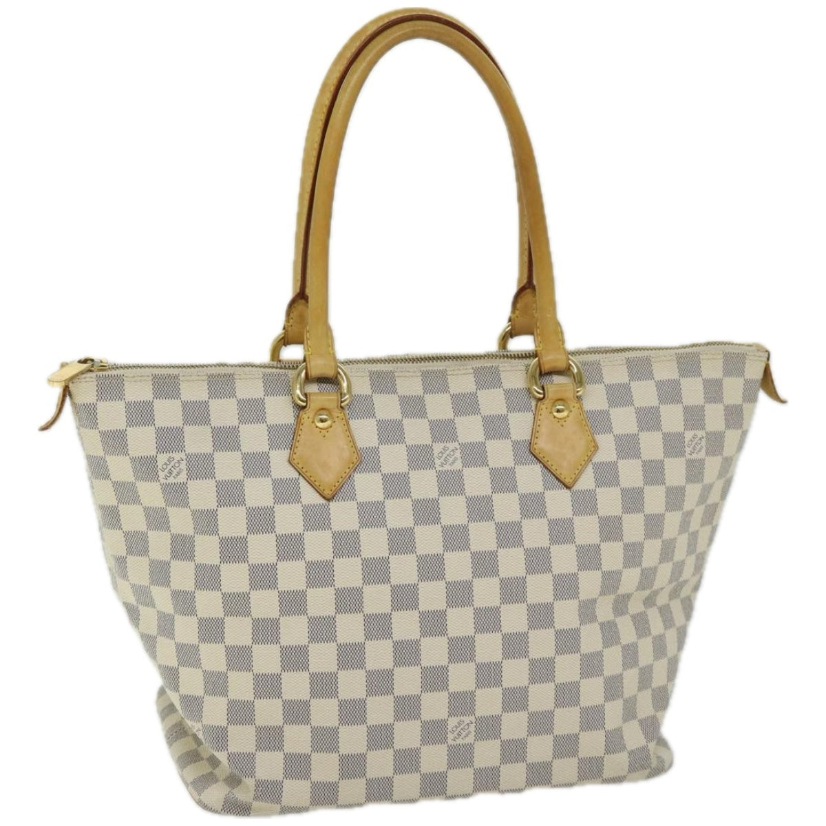 LOUIS VUITTON Damier Azur Saleya MM Tote Bag N51185 LV Auth fm3224