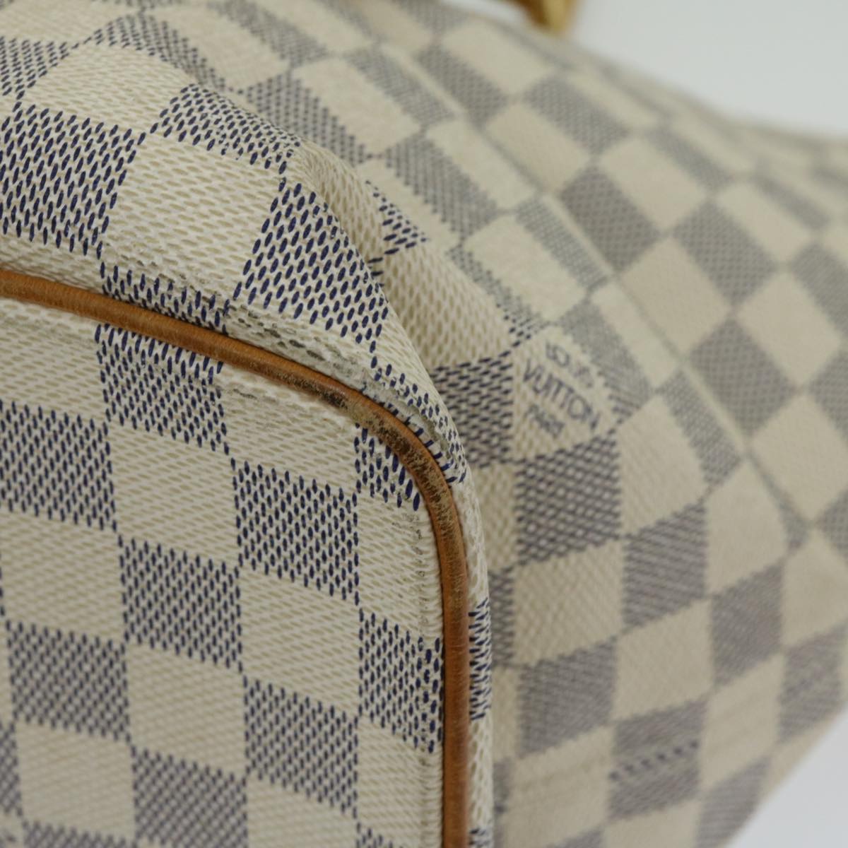 LOUIS VUITTON Damier Azur Saleya MM Tote Bag N51185 LV Auth fm3224