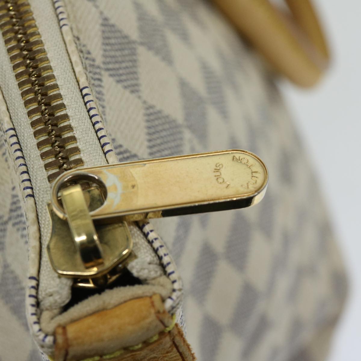 LOUIS VUITTON Damier Azur Saleya MM Tote Bag N51185 LV Auth fm3224