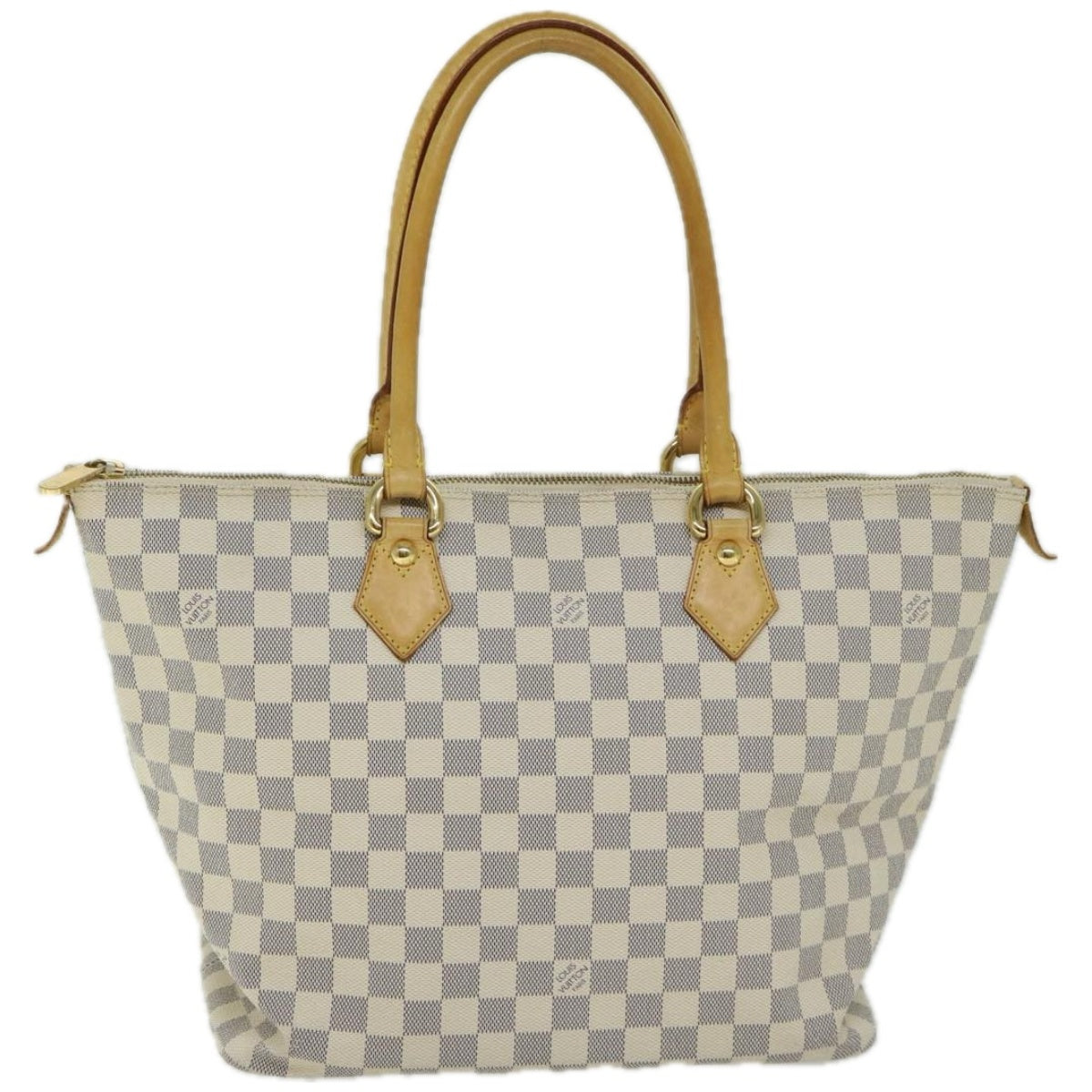 LOUIS VUITTON Damier Azur Saleya MM Tote Bag N51185 LV Auth fm3224