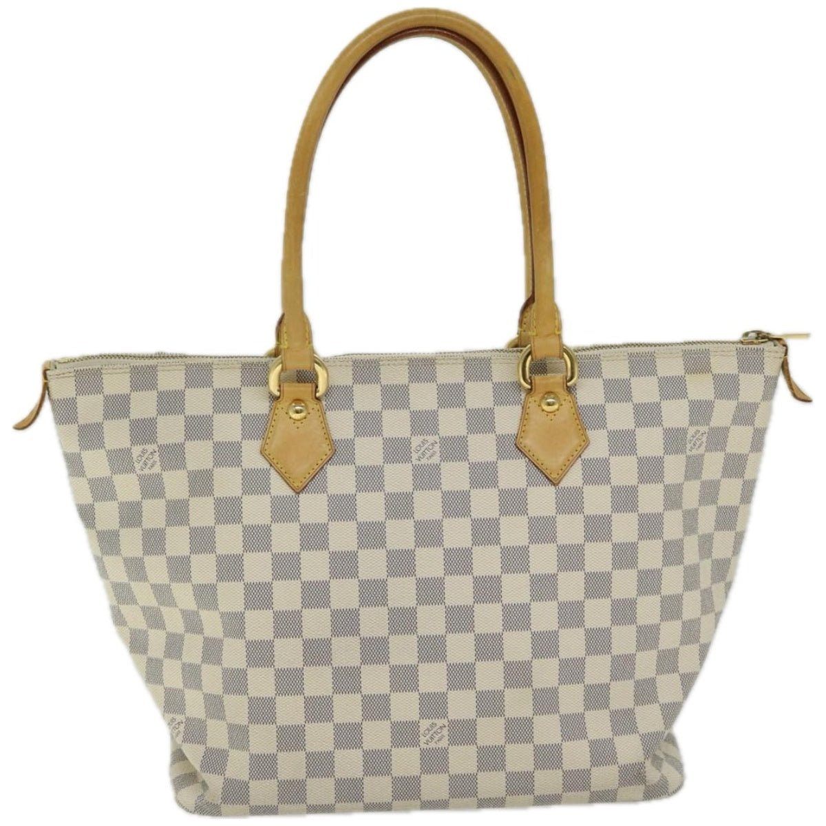 LOUIS VUITTON Damier Azur Saleya MM Tote Bag N51185 LV Auth fm3224