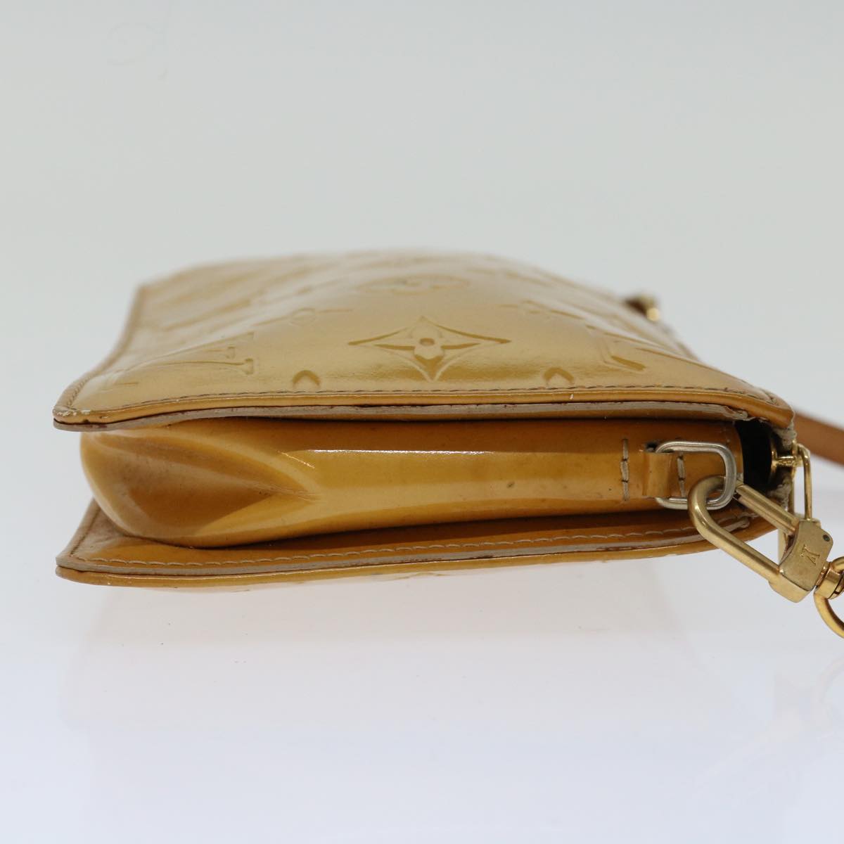 LOUIS VUITTON Monogram Vernis Lexington Accessory Pouch Beige M91010 Auth fm3238