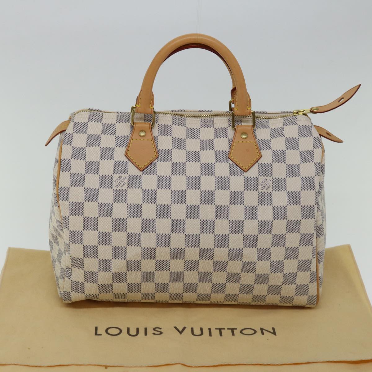 LOUIS VUITTON Damier Azur Speedy 30 Hand Bag N41533 LV Auth fm3254A