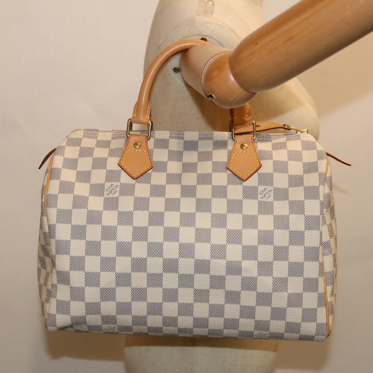 LOUIS VUITTON Damier Azur Speedy 30 Hand Bag N41533 LV Auth fm3254A