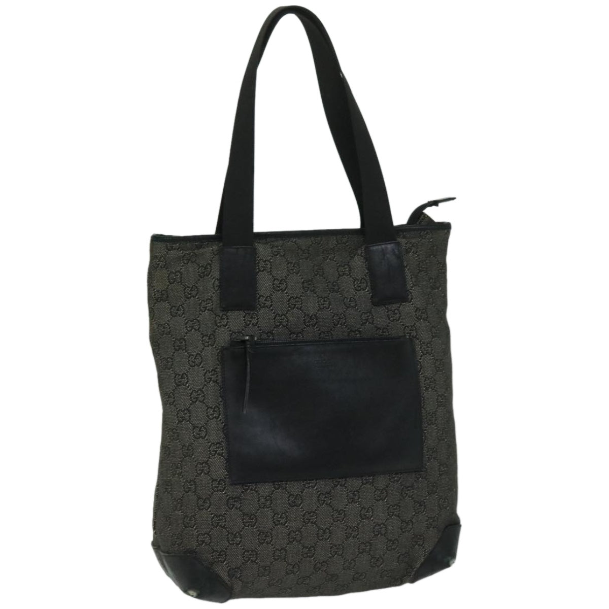 GUCCI GG Canvas Tote Bag Black 28892 Auth fm3265