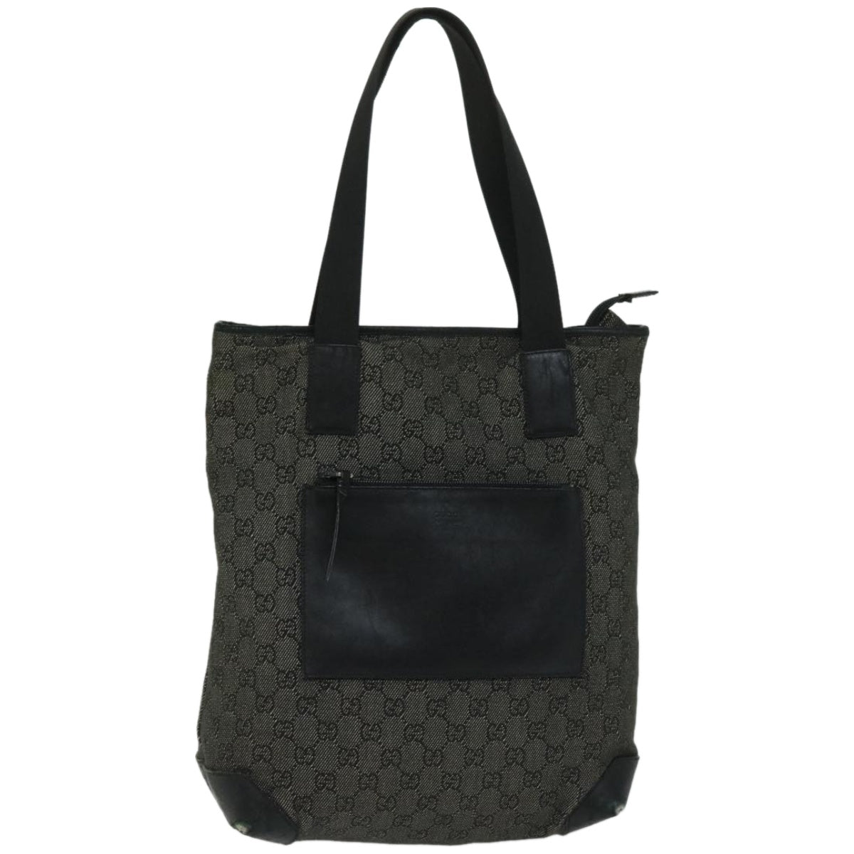 GUCCI GG Canvas Tote Bag Black 28892 Auth fm3265