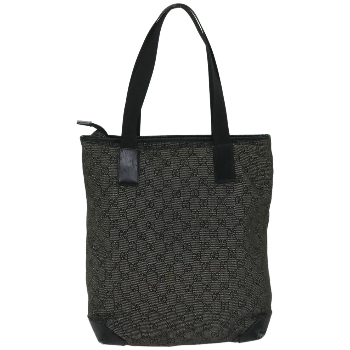 GUCCI GG Canvas Tote Bag Black 28892 Auth fm3265