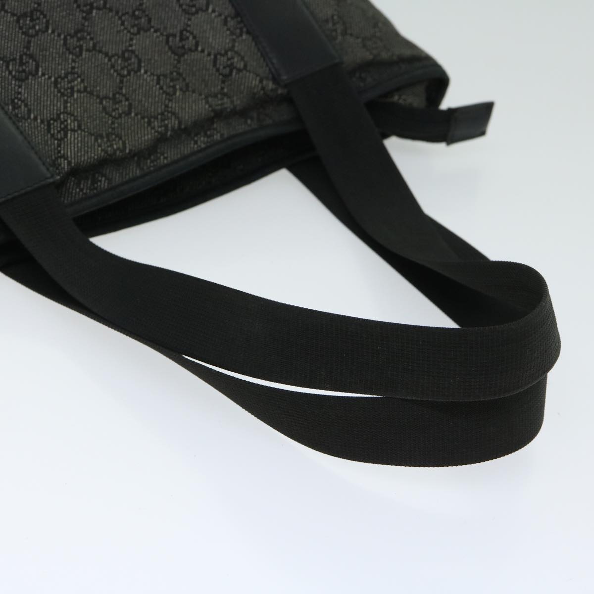 GUCCI GG Canvas Tote Bag Black 28892 Auth fm3265