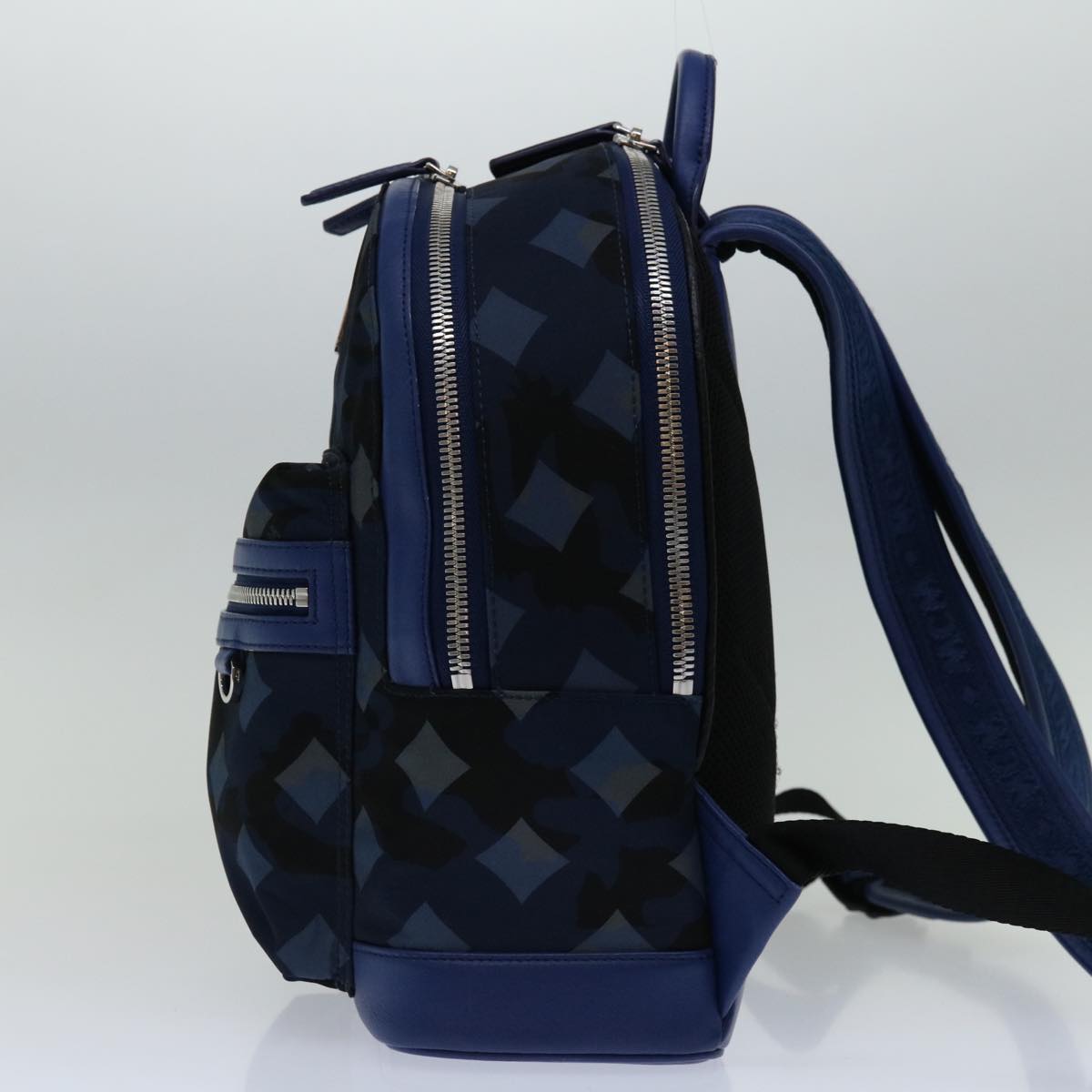 MCM Backpack Nylon Blue Auth fm3267