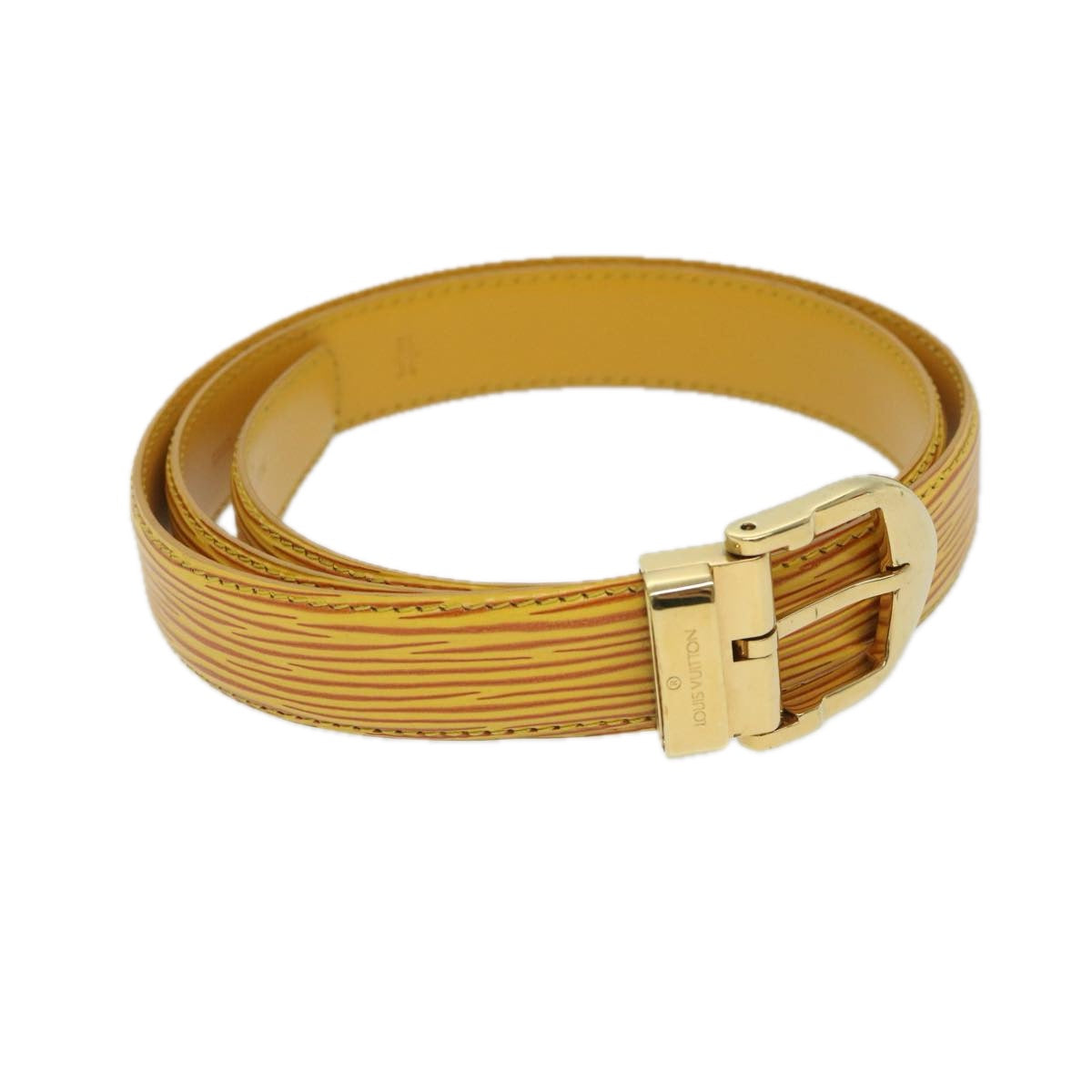 LOUIS VUITTON Epi Ceinture Belt 34/85 Yellow R10051 LV Auth fm3296