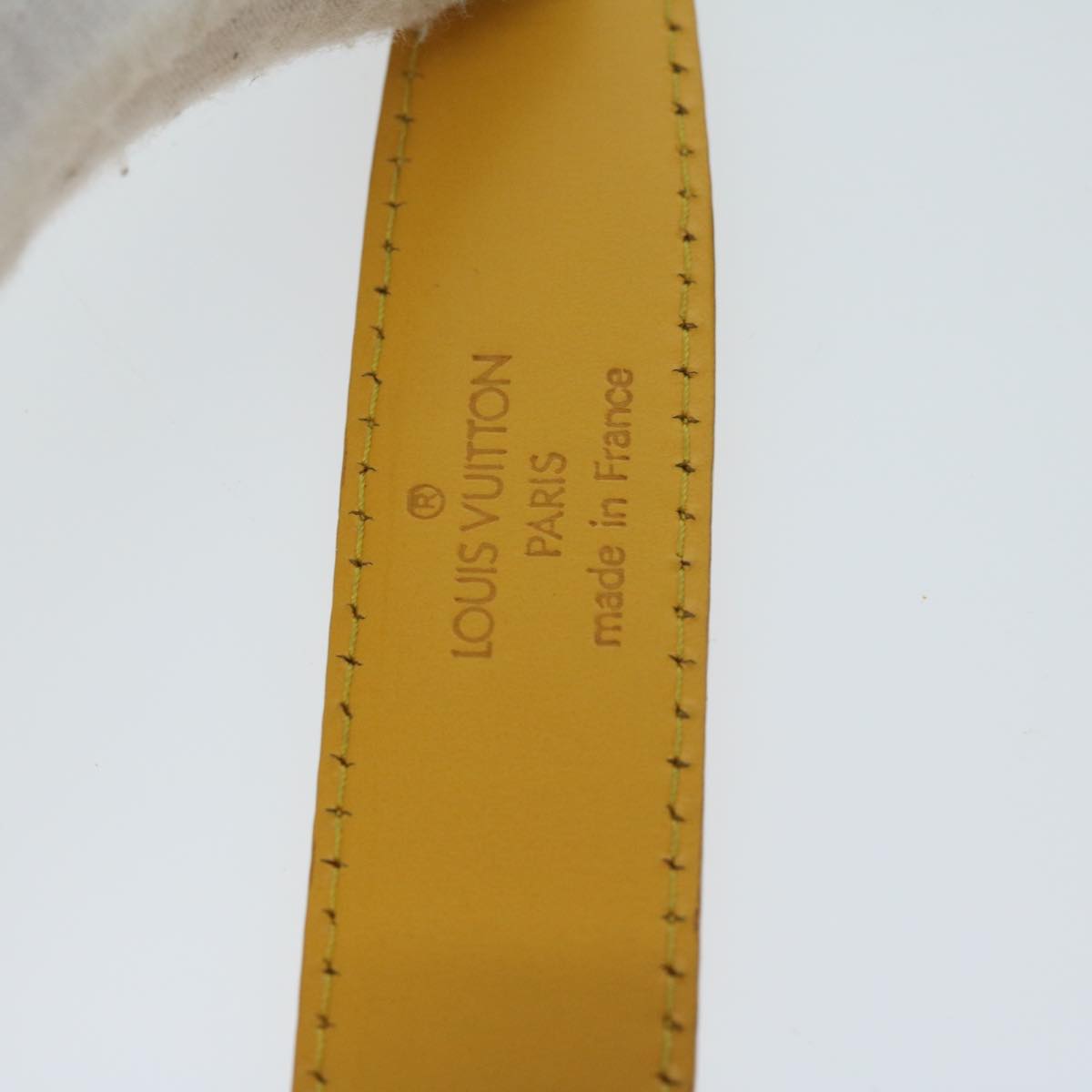 LOUIS VUITTON Epi Ceinture Belt 34/85 Yellow R10051 LV Auth fm3296