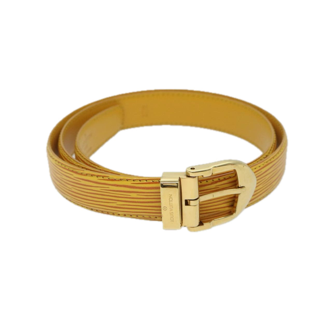 LOUIS VUITTON Epi Ceinture Belt 34/85 Yellow R10051 LV Auth fm3296