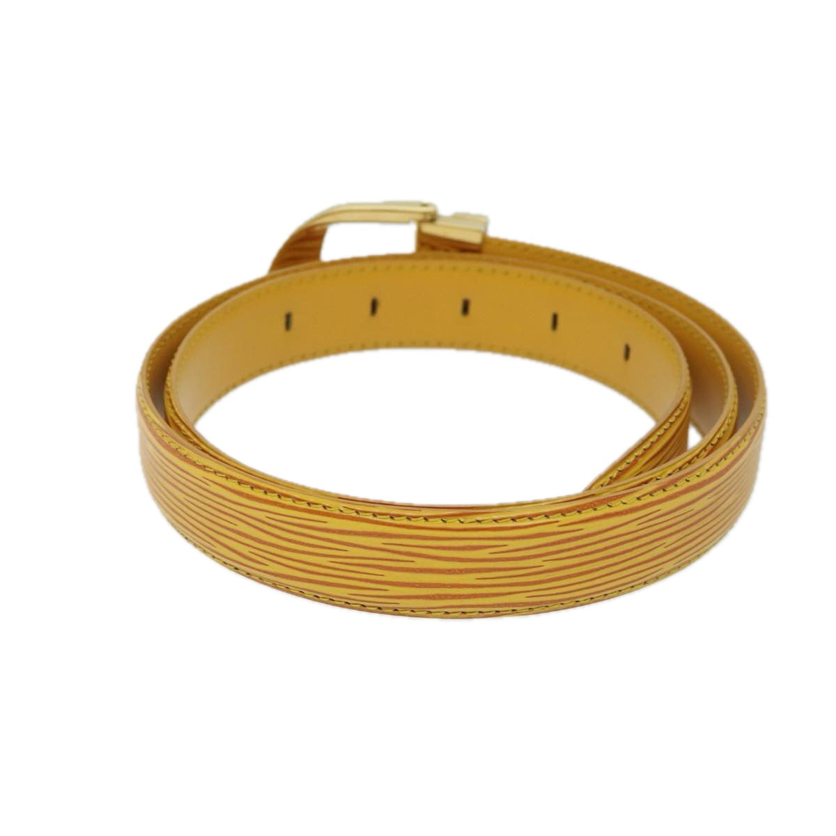 LOUIS VUITTON Epi Ceinture Belt 34/85 Yellow R10051 LV Auth fm3296