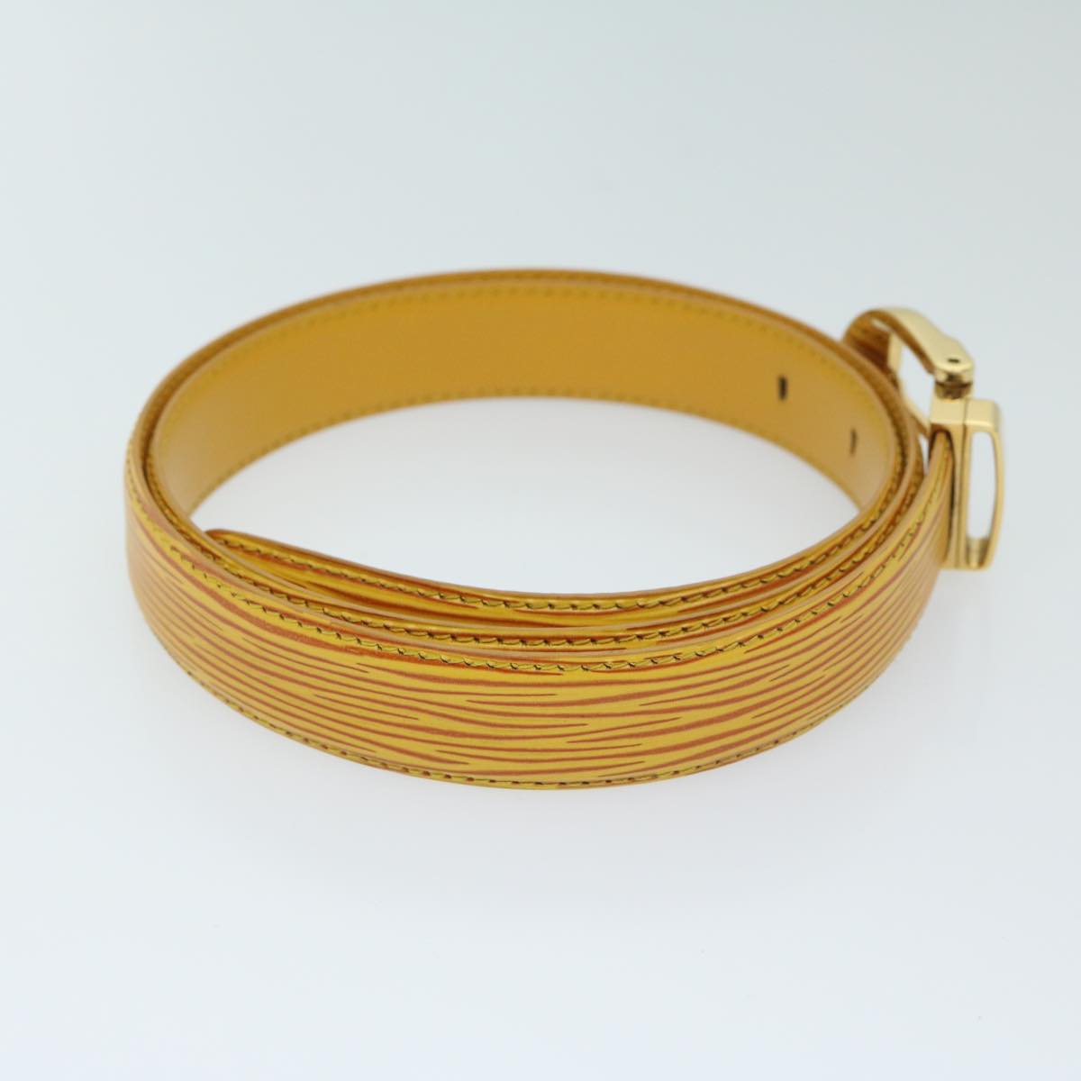 LOUIS VUITTON Epi Ceinture Belt 34/85 Yellow R10051 LV Auth fm3296