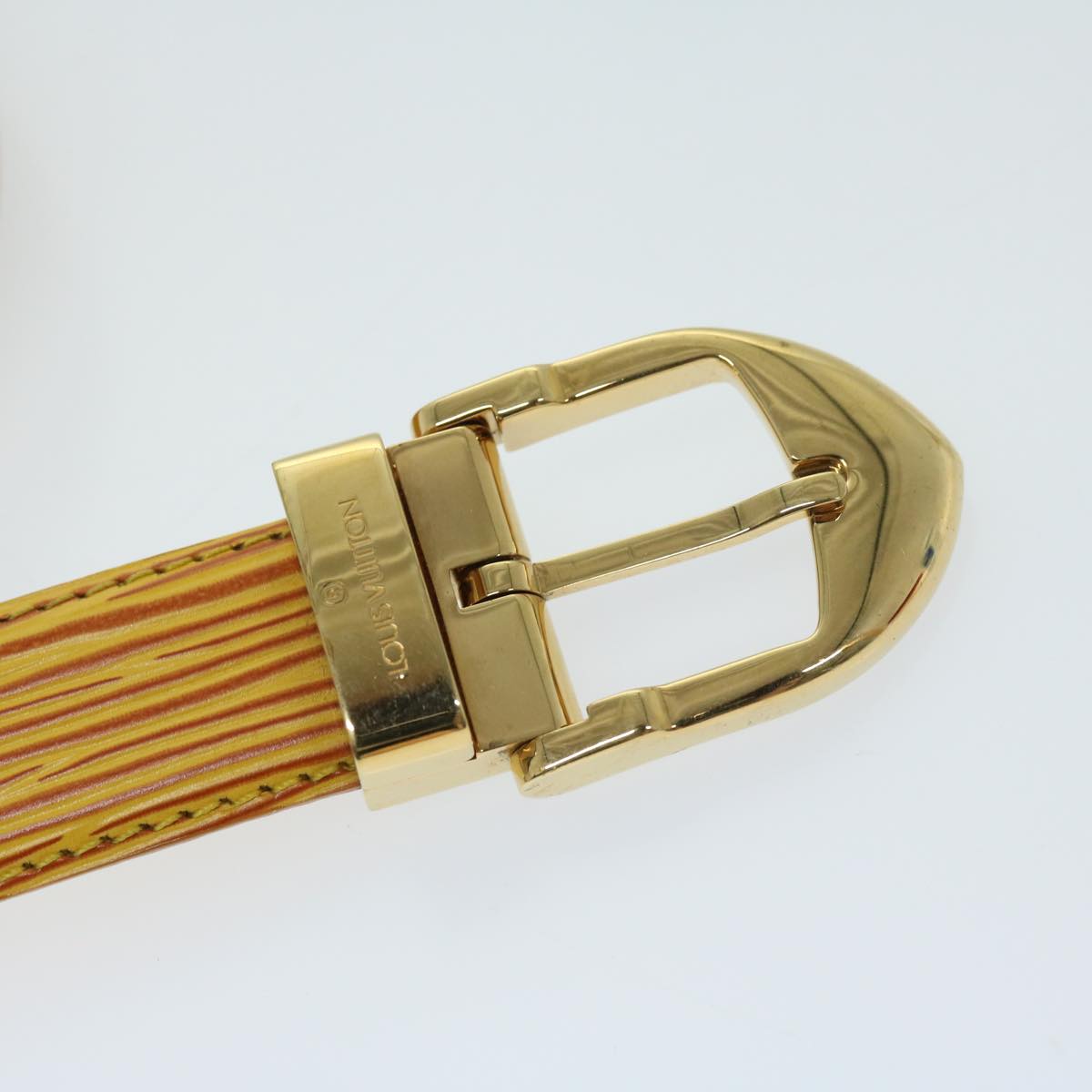 LOUIS VUITTON Epi Ceinture Belt 34/85 Yellow R10051 LV Auth fm3296