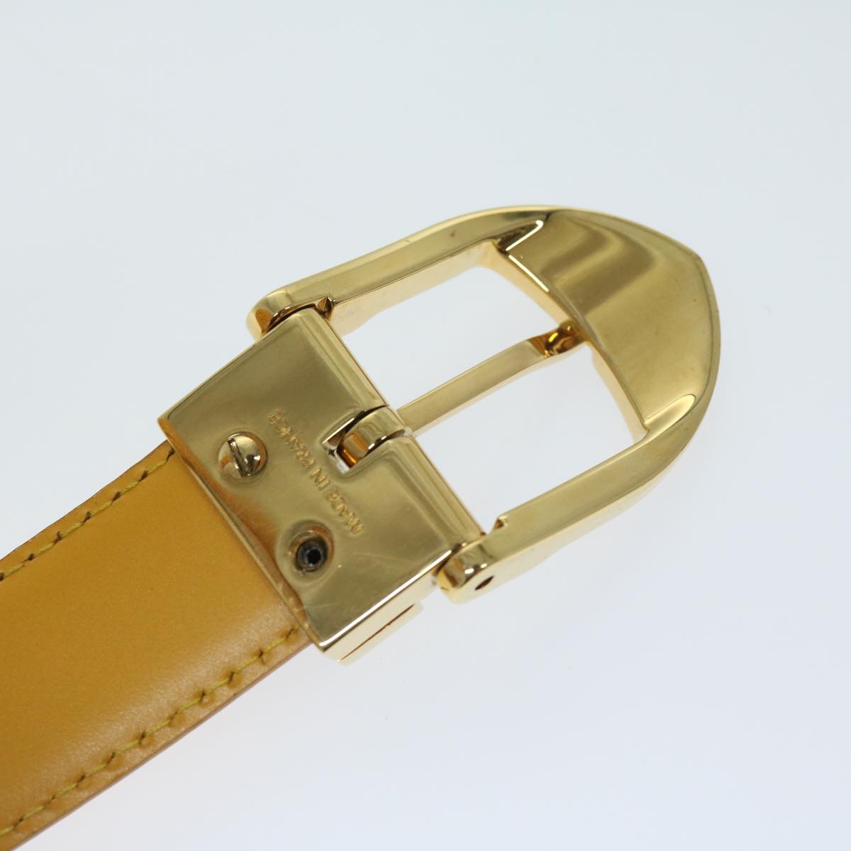 LOUIS VUITTON Epi Ceinture Belt 34/85 Yellow R10051 LV Auth fm3296