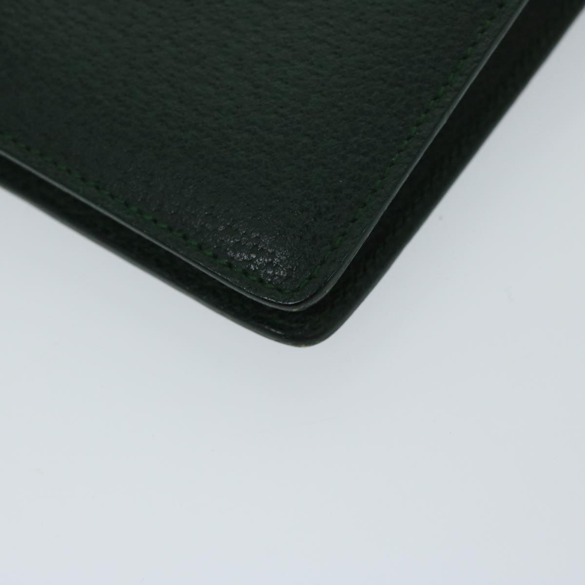 GUCCI Day Planner Cover Leather Green Auth fm3303