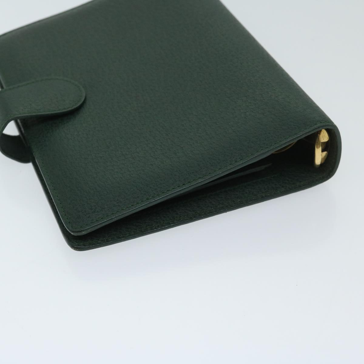 GUCCI Day Planner Cover Leather Green Auth fm3303