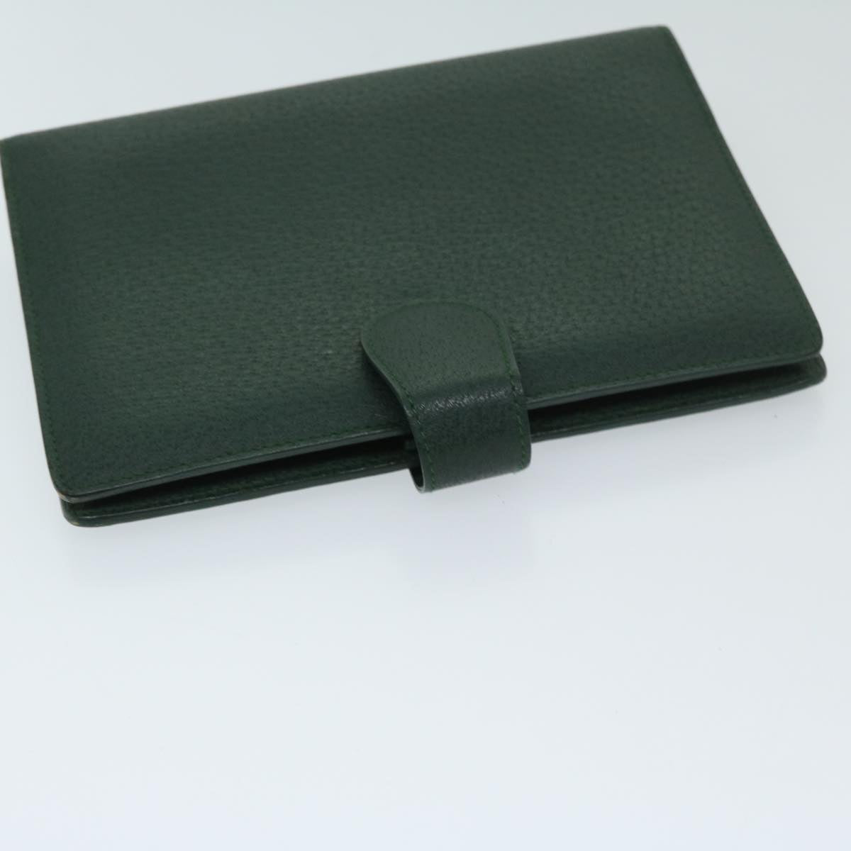 GUCCI Day Planner Cover Leather Green Auth fm3303