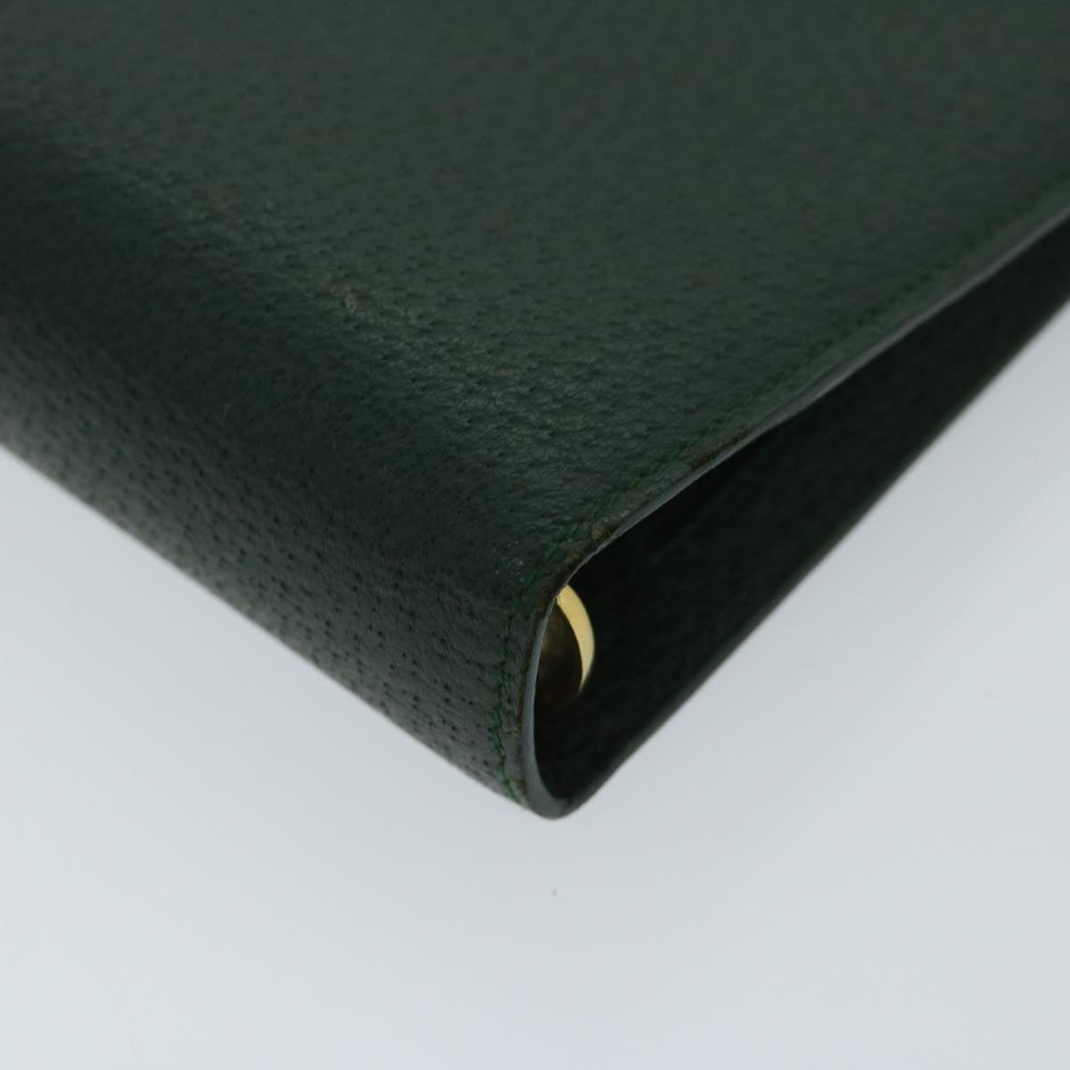 GUCCI Day Planner Cover Leather Green Auth fm3303