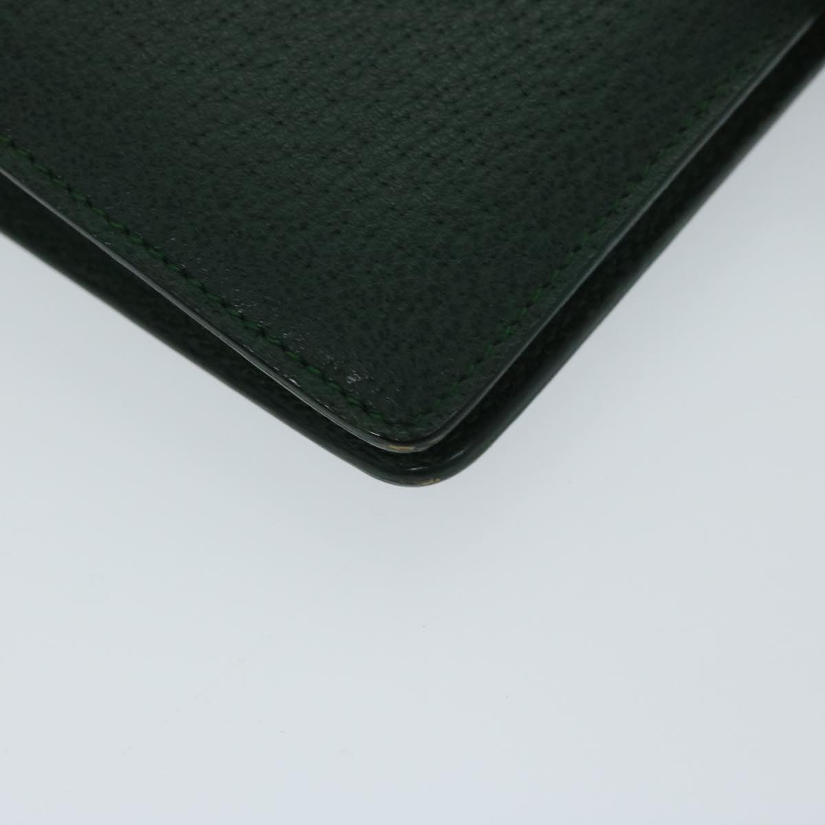 GUCCI Day Planner Cover Leather Green Auth fm3303