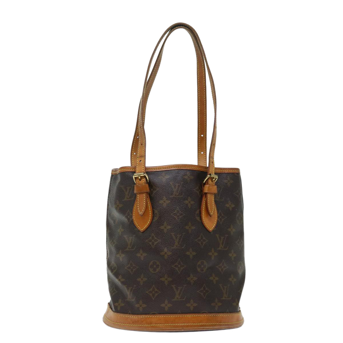 LOUIS VUITTON Monogram Bucket PM Shoulder Bag M42238 LV Auth fm3321