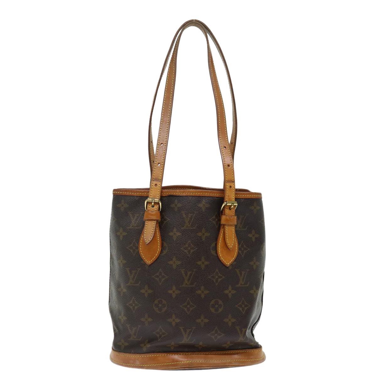 LOUIS VUITTON Monogram Bucket PM Shoulder Bag M42238 LV Auth fm3321