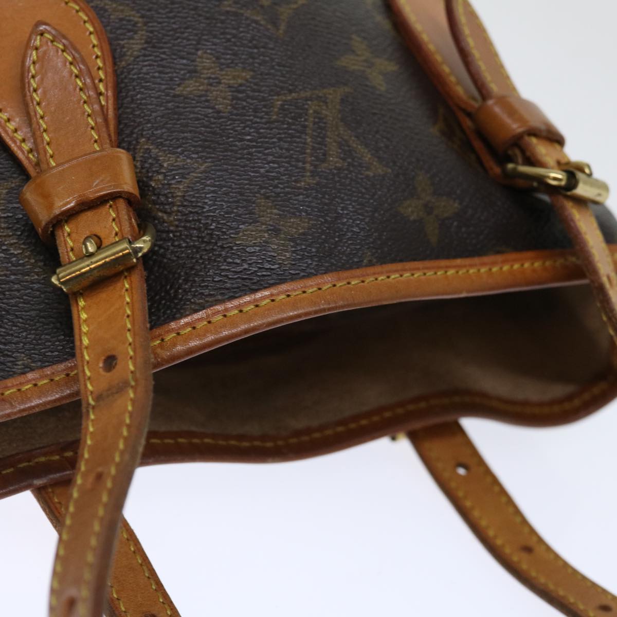 LOUIS VUITTON Monogram Bucket PM Shoulder Bag M42238 LV Auth fm3321