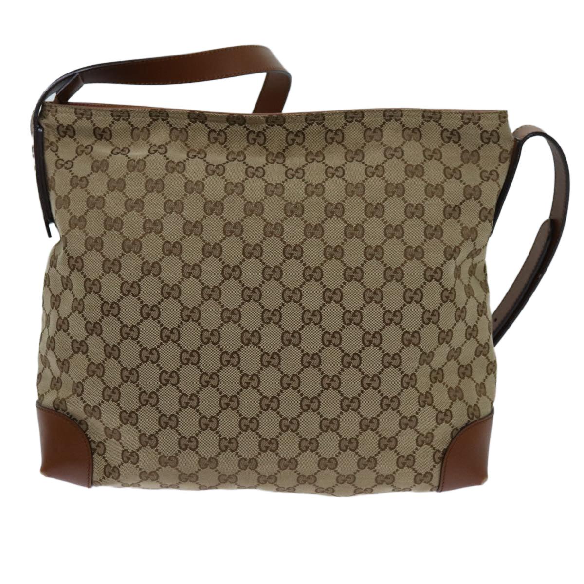 GUCCI GG Canvas Shoulder Bag Beige 308930 Auth fm3335