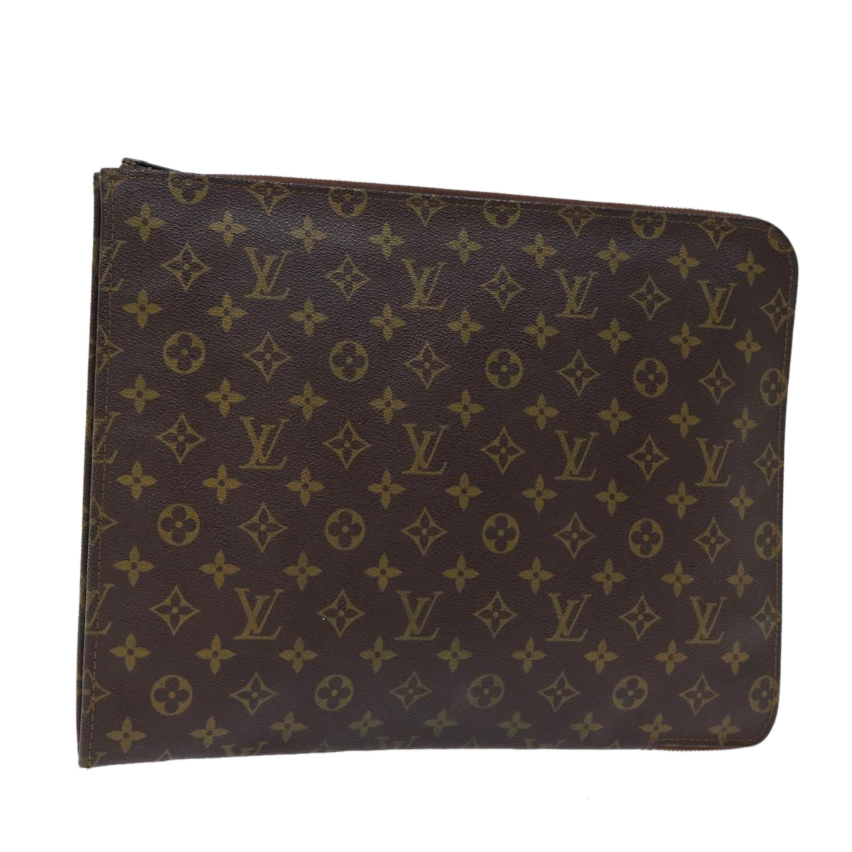 LOUIS VUITTON Monogram Poche Document Briefcase Vintage M53400 LV Auth fm3397