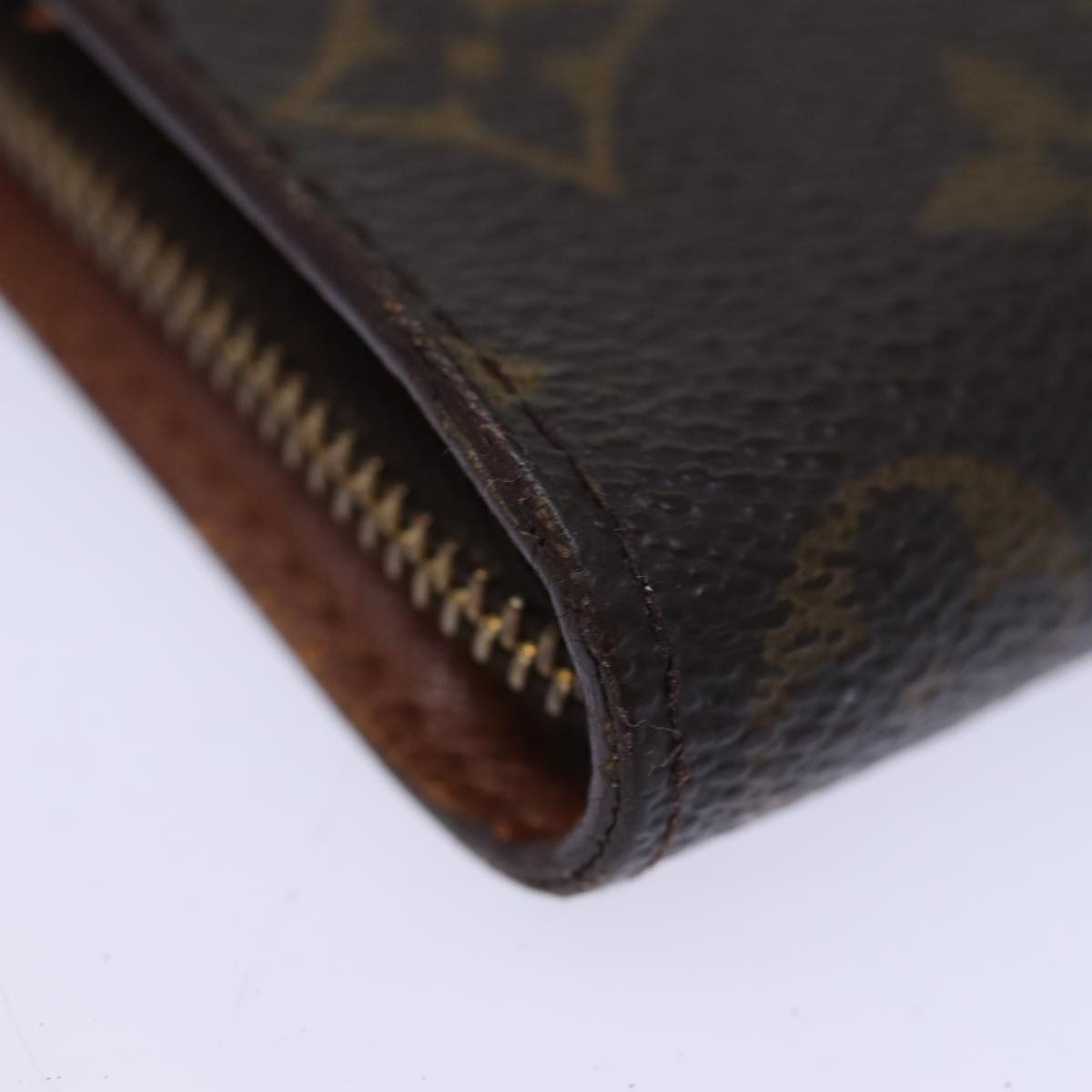 LOUIS VUITTON Monogram Porte Monnaie Zip Long Wallet M61727 LV Auth fm3443