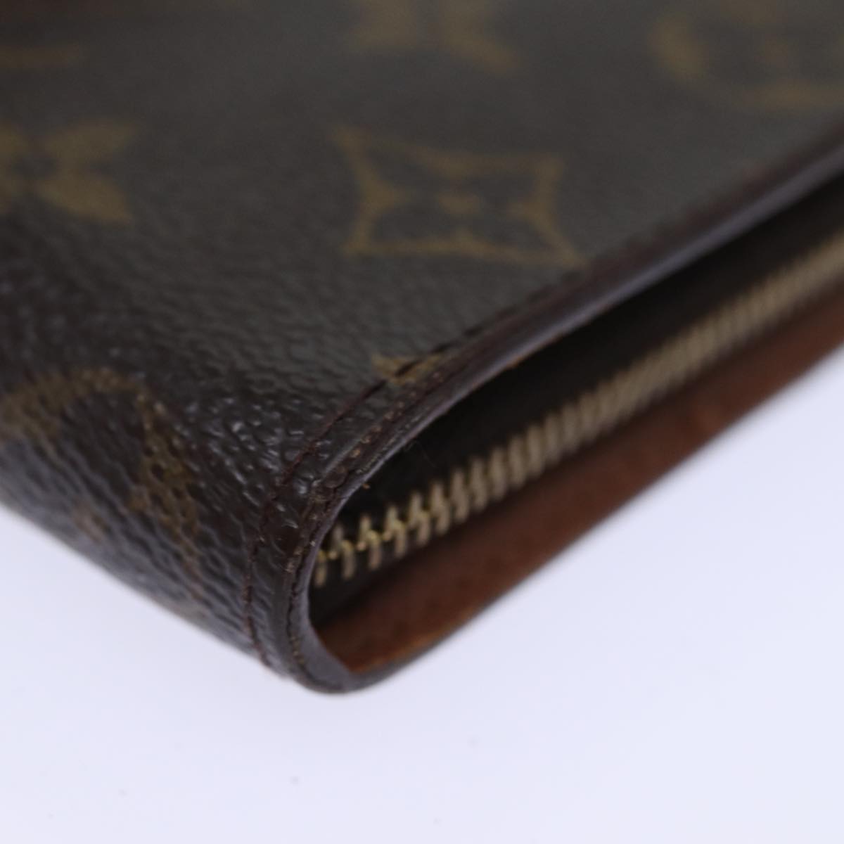 LOUIS VUITTON Monogram Porte Monnaie Zip Long Wallet M61727 LV Auth fm3443