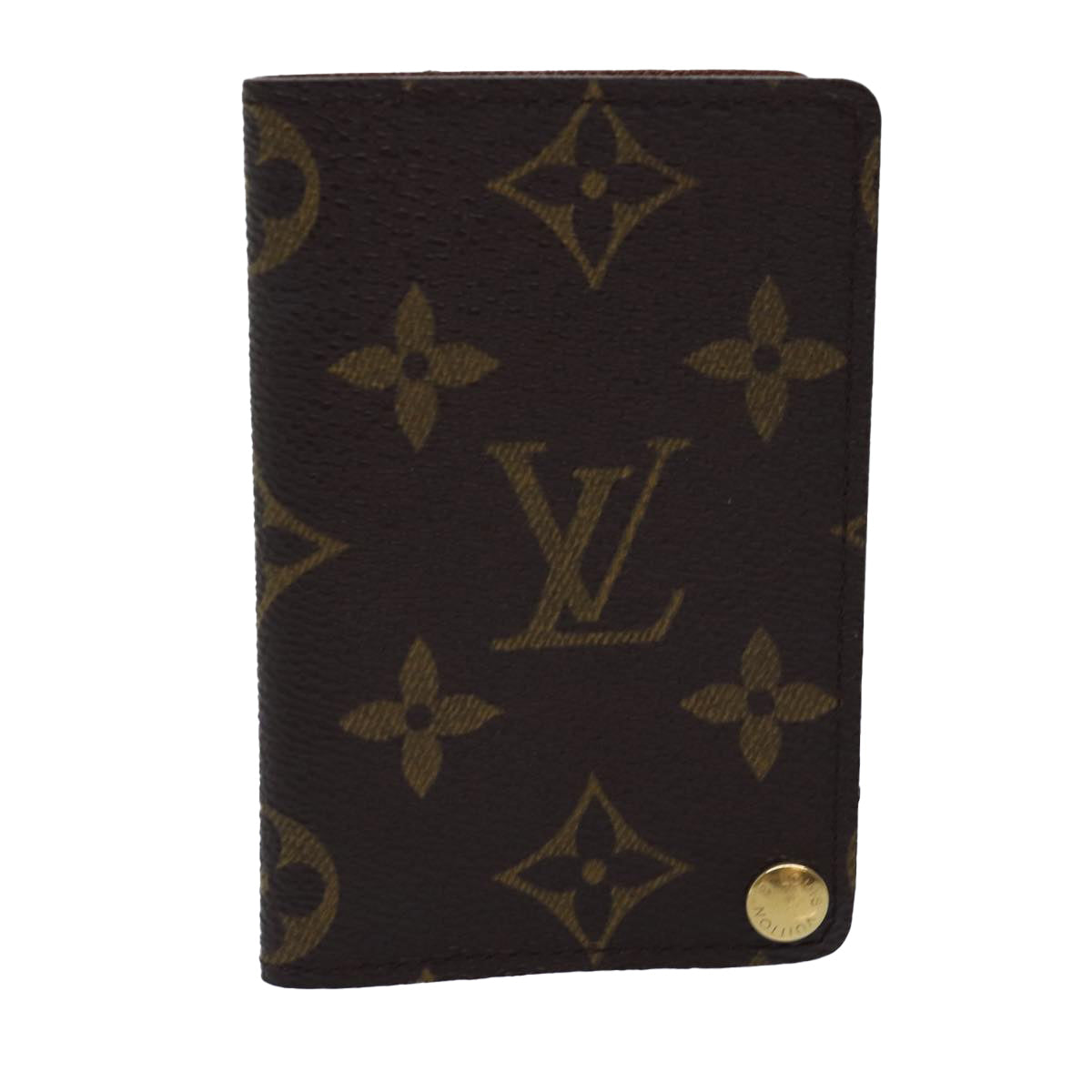 LOUIS VUITTON Monogram Porte Cartes Credit Pression Case M60937 LV Auth fm3474