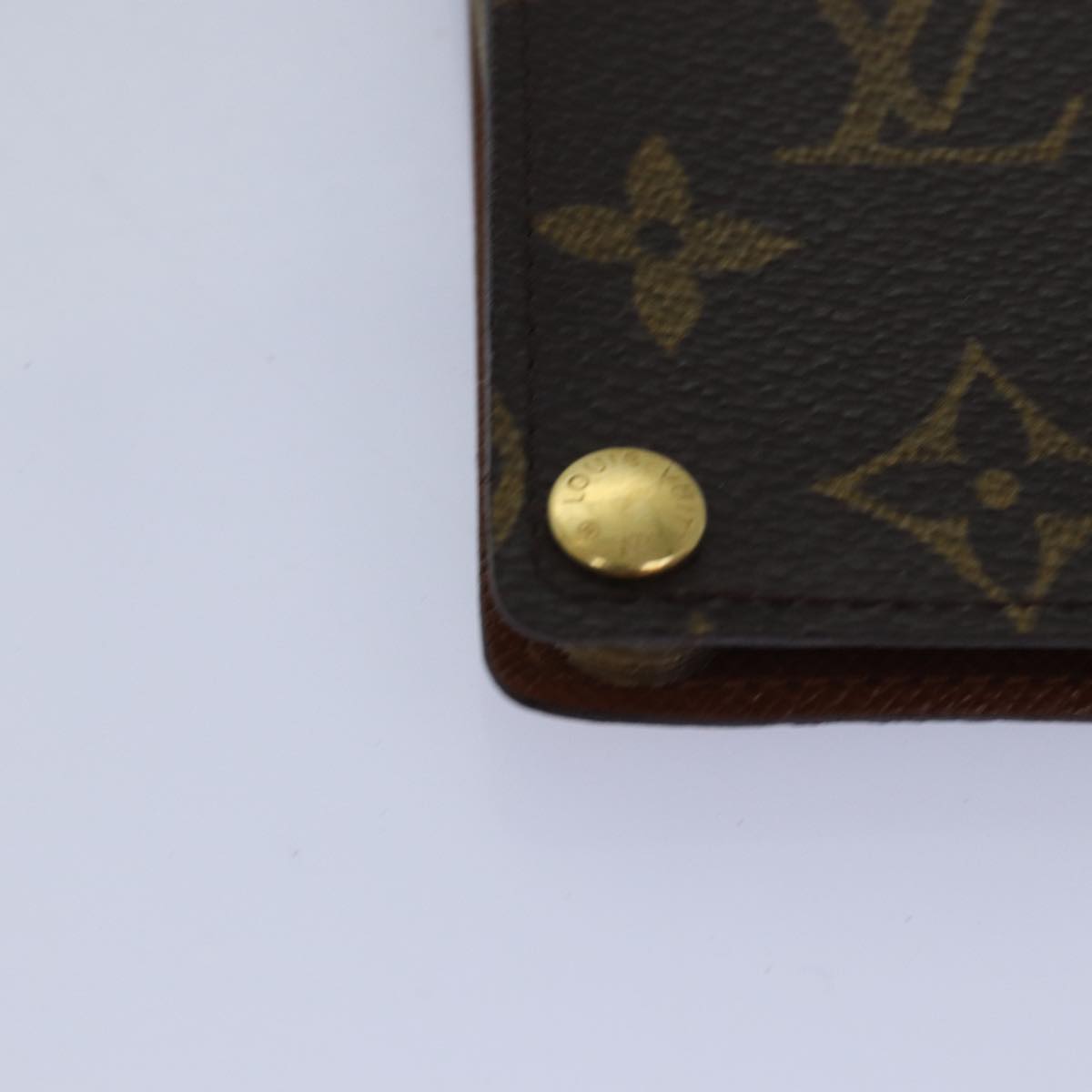 LOUIS VUITTON Monogram Porte Cartes Credit Pression Case M60937 LV Auth fm3474