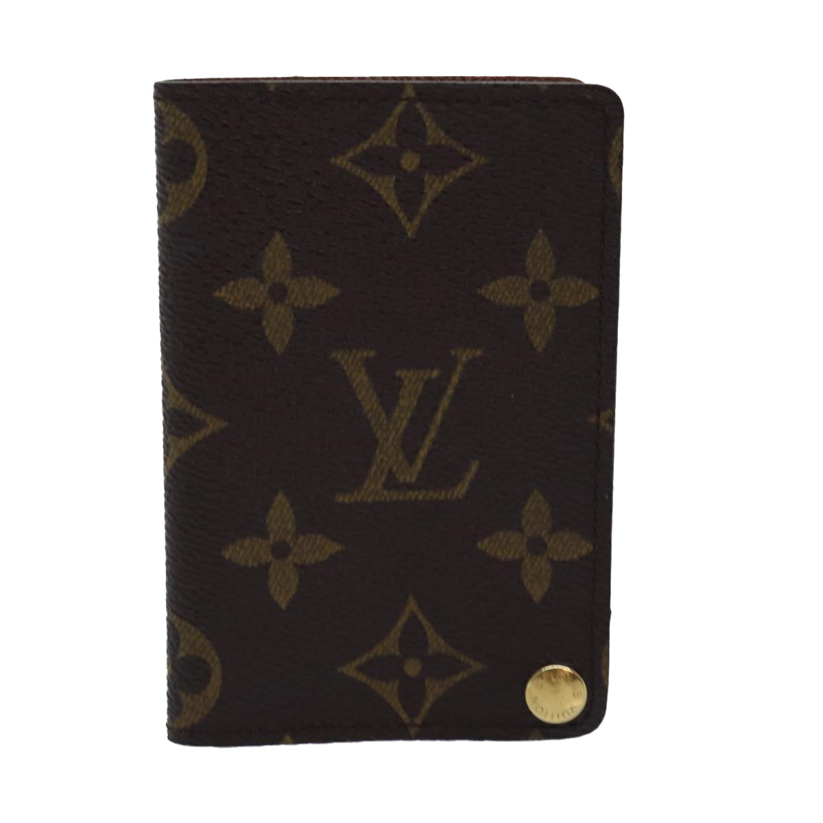 LOUIS VUITTON Monogram Porte Cartes Credit Pression Case M60937 LV Auth fm3474