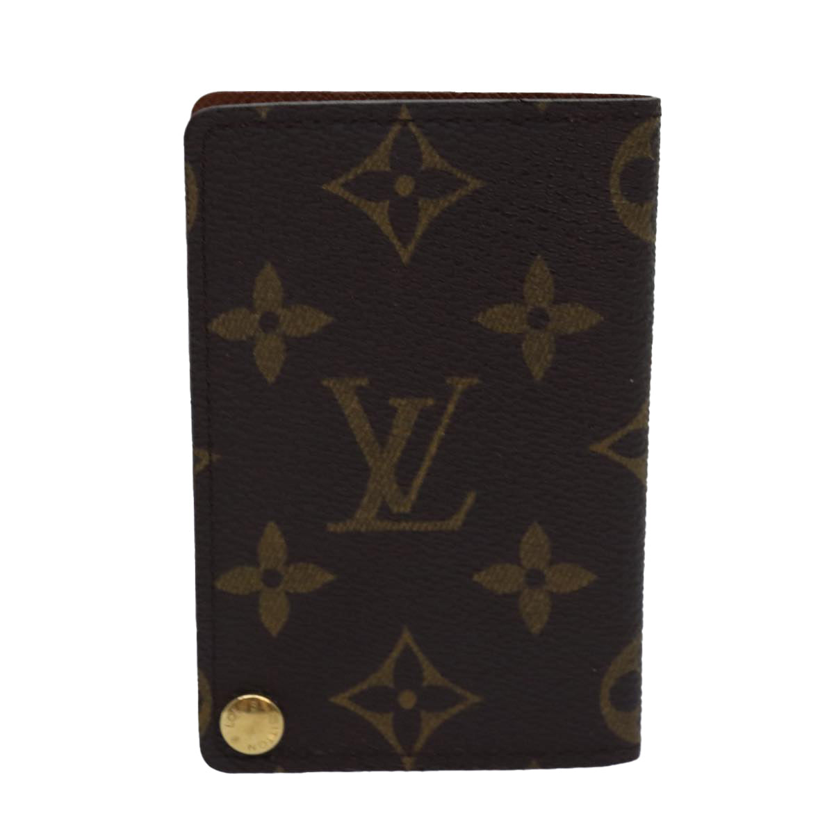 LOUIS VUITTON Monogram Porte Cartes Credit Pression Case M60937 LV Auth fm3474