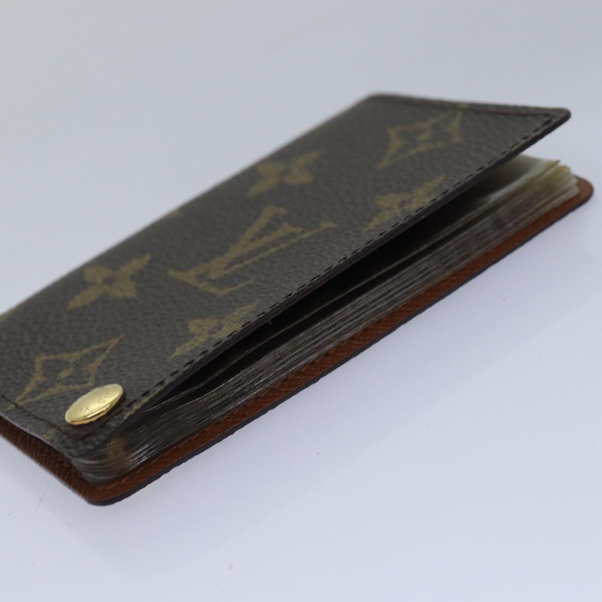 LOUIS VUITTON Monogram Porte Cartes Credit Pression Case M60937 LV Auth fm3474