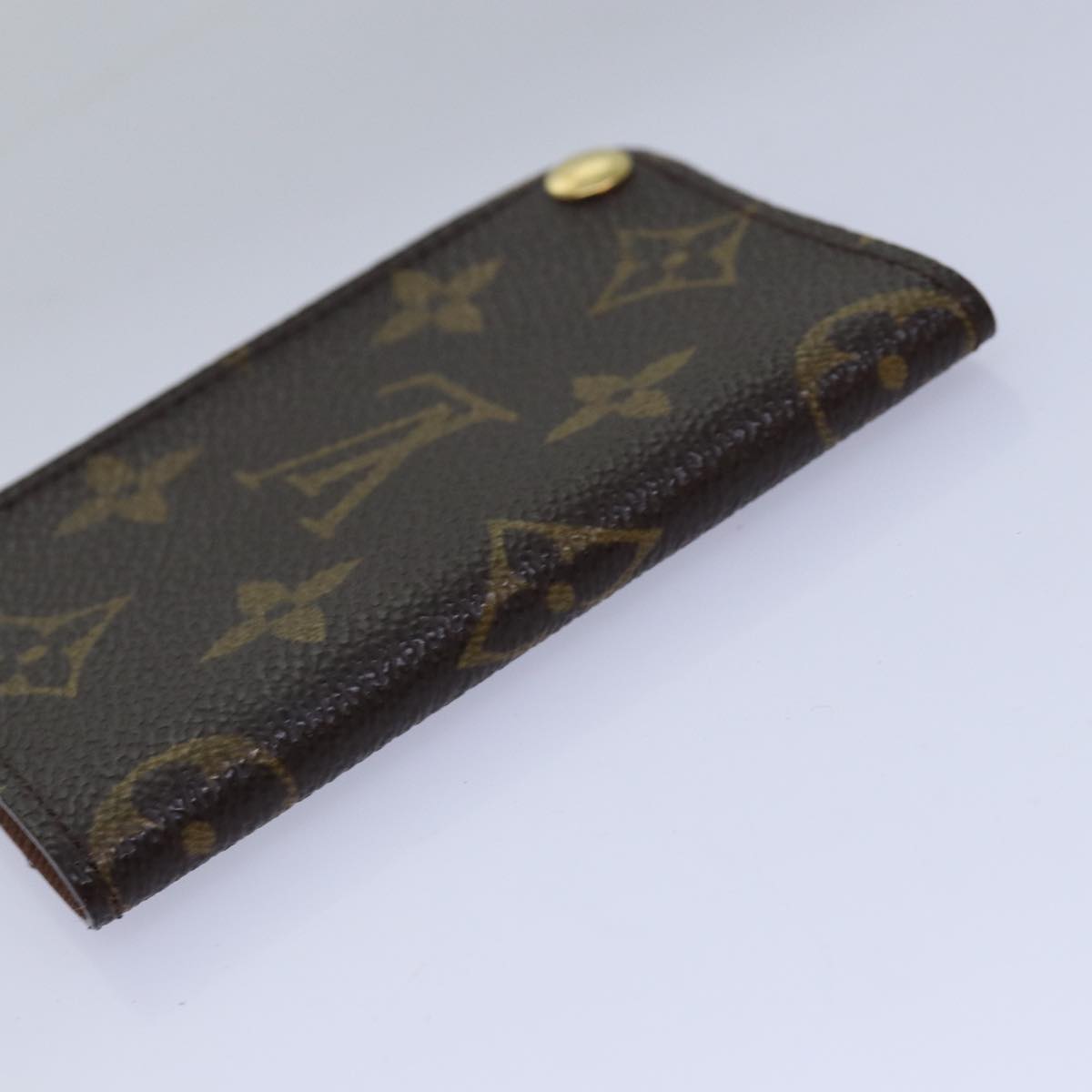 LOUIS VUITTON Monogram Porte Cartes Credit Pression Case M60937 LV Auth fm3474