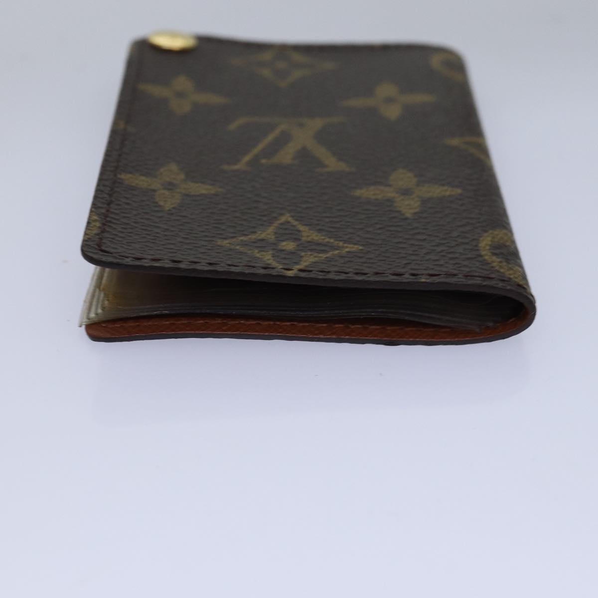 LOUIS VUITTON Monogram Porte Cartes Credit Pression Case M60937 LV Auth fm3474