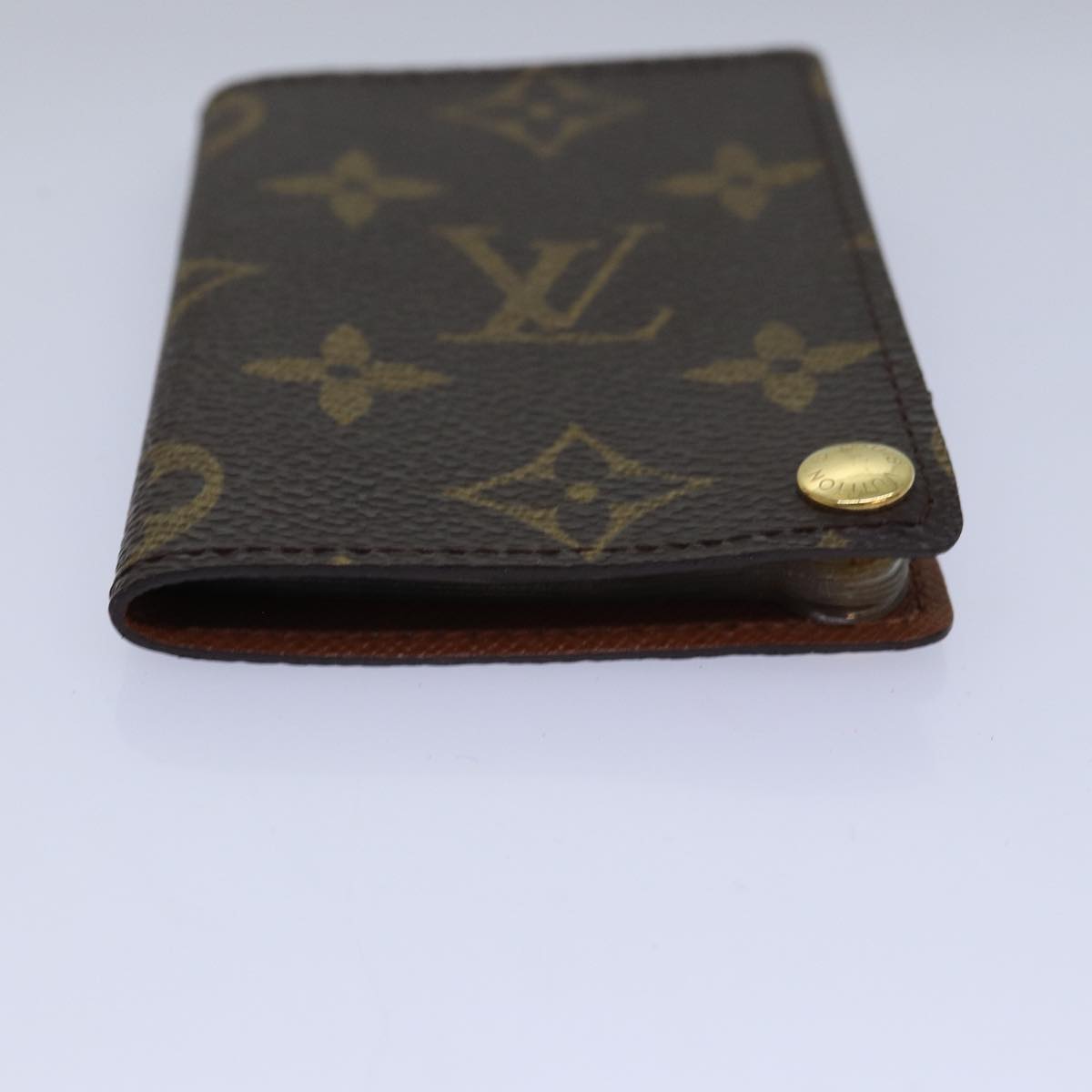 LOUIS VUITTON Monogram Porte Cartes Credit Pression Case M60937 LV Auth fm3474