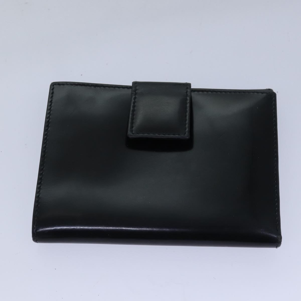 PRADA Wallet Safiano leather 4Set Black Auth fm3478