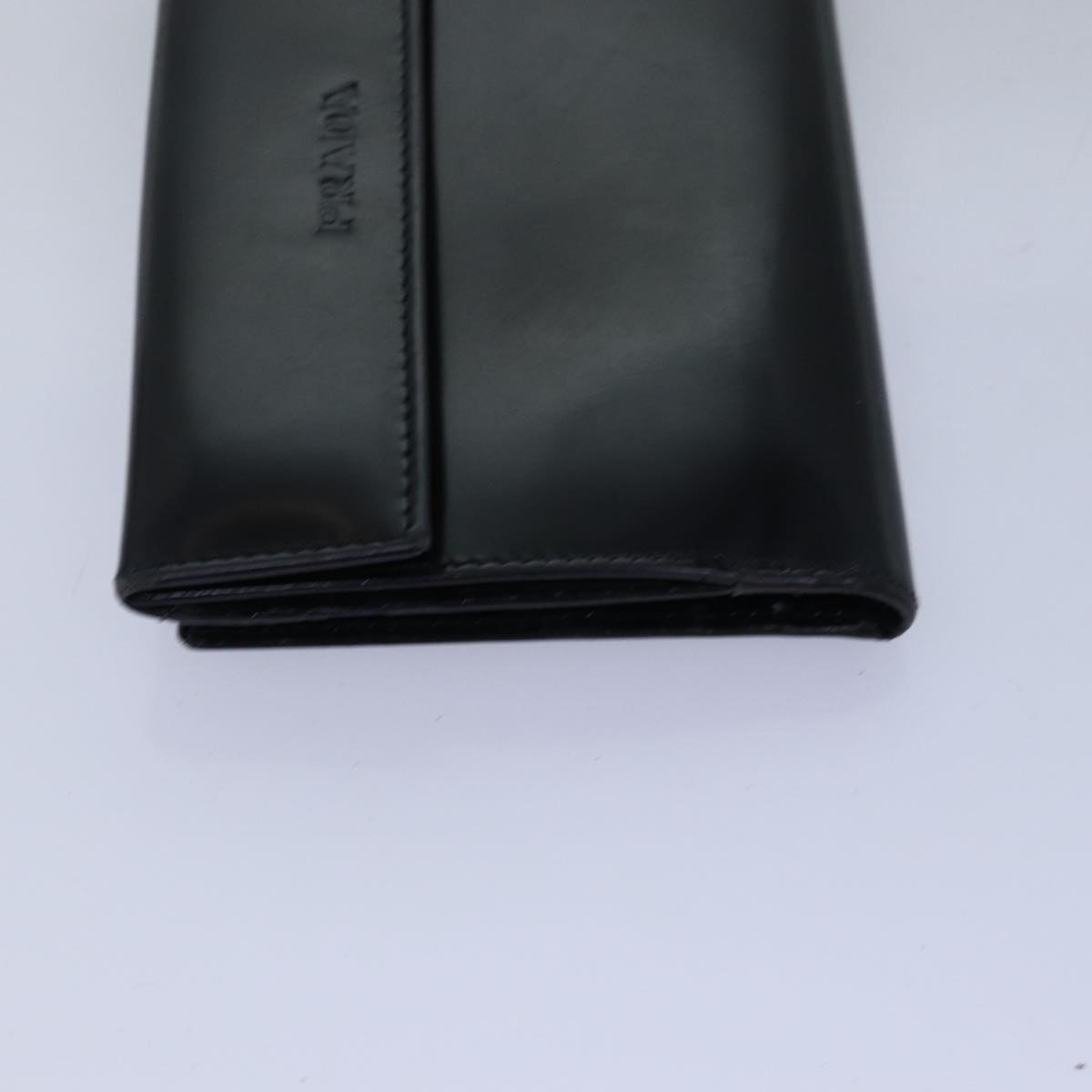 PRADA Wallet Safiano leather 4Set Black Auth fm3478