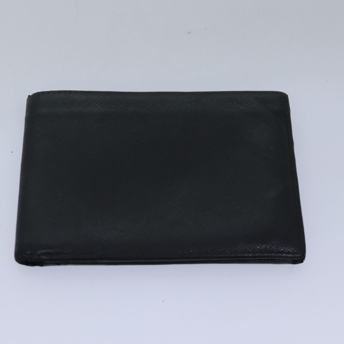 PRADA Wallet Safiano leather 4Set Black Auth fm3478