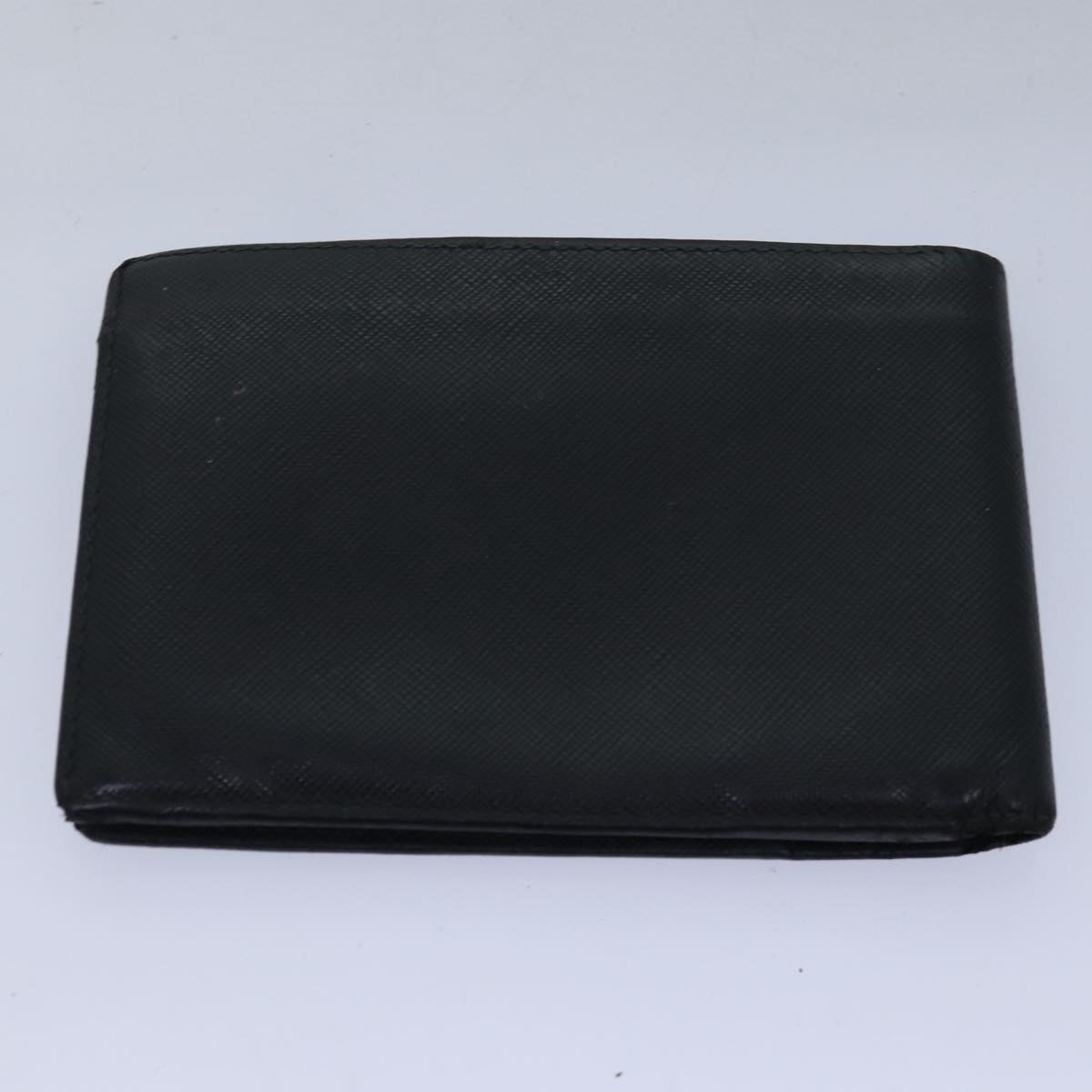 PRADA Wallet Safiano leather 4Set Black Auth fm3478