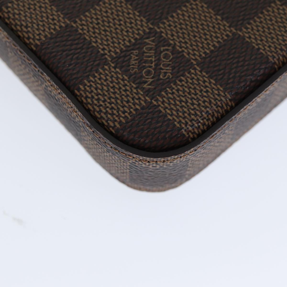 LOUIS VUITTON Damier Ebene Pochette Felice Shoulder Wallet N63032 Auth fm3540SM