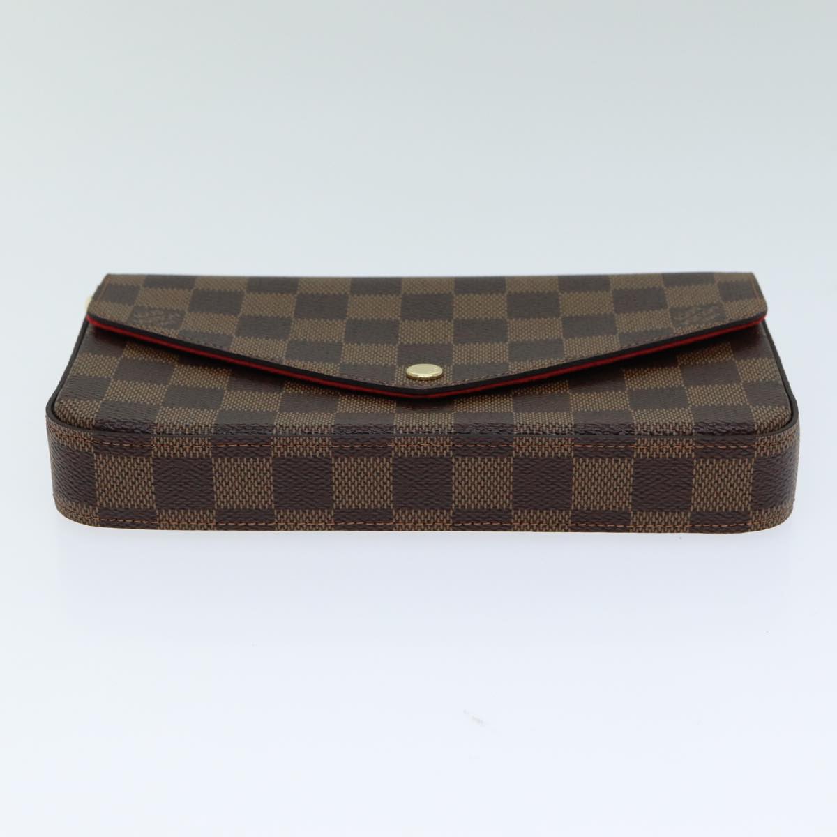 LOUIS VUITTON Damier Ebene Pochette Felice Shoulder Wallet N63032 Auth fm3540SM