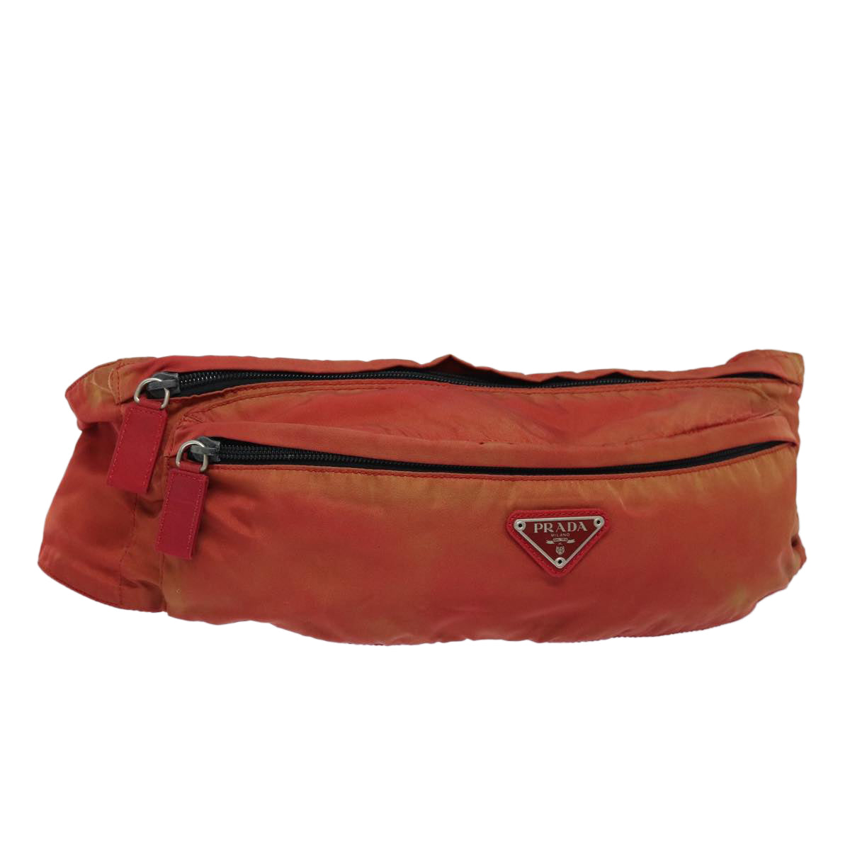 PRADA Waist bag Nylon Red Auth fm3648