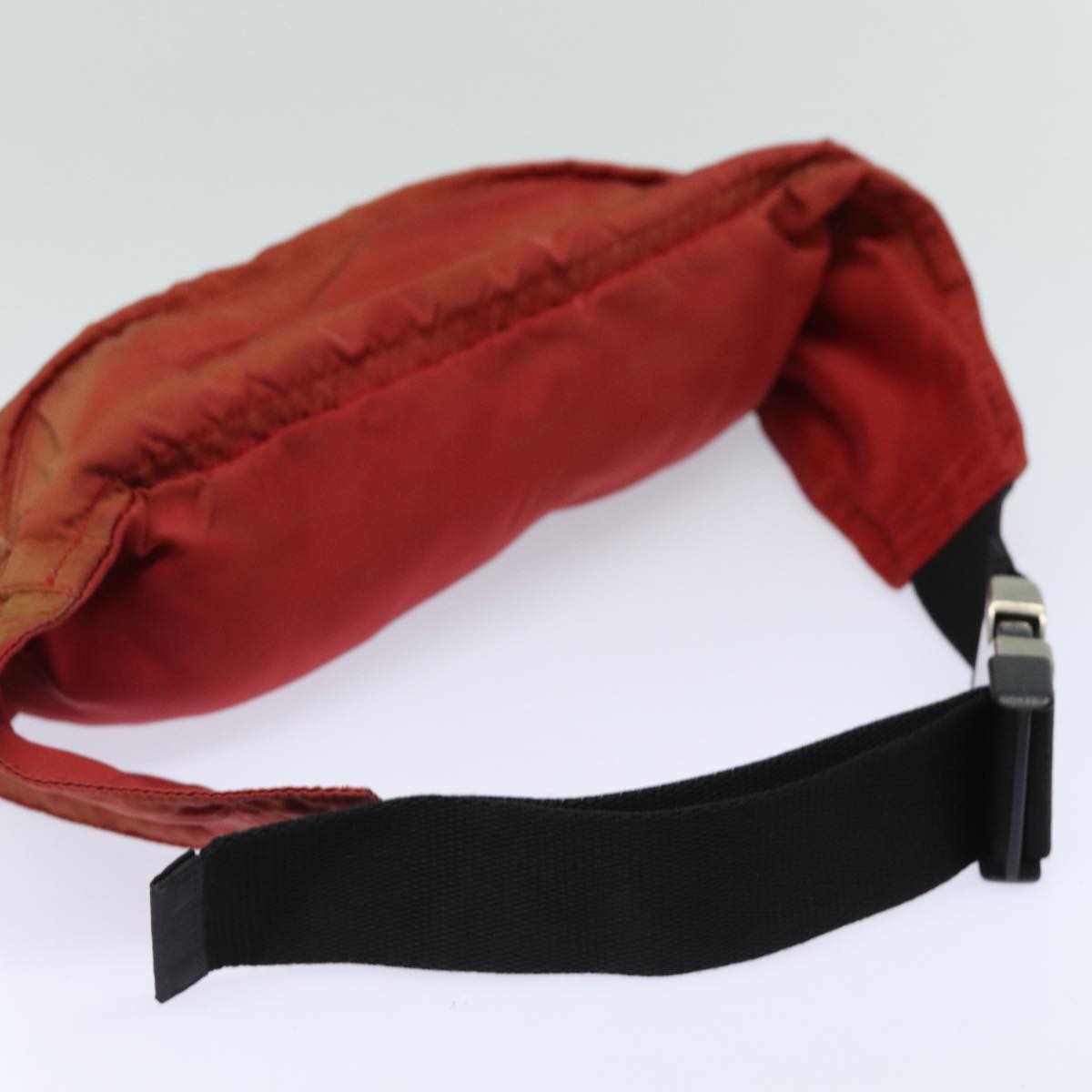 PRADA Waist bag Nylon Red Auth fm3648