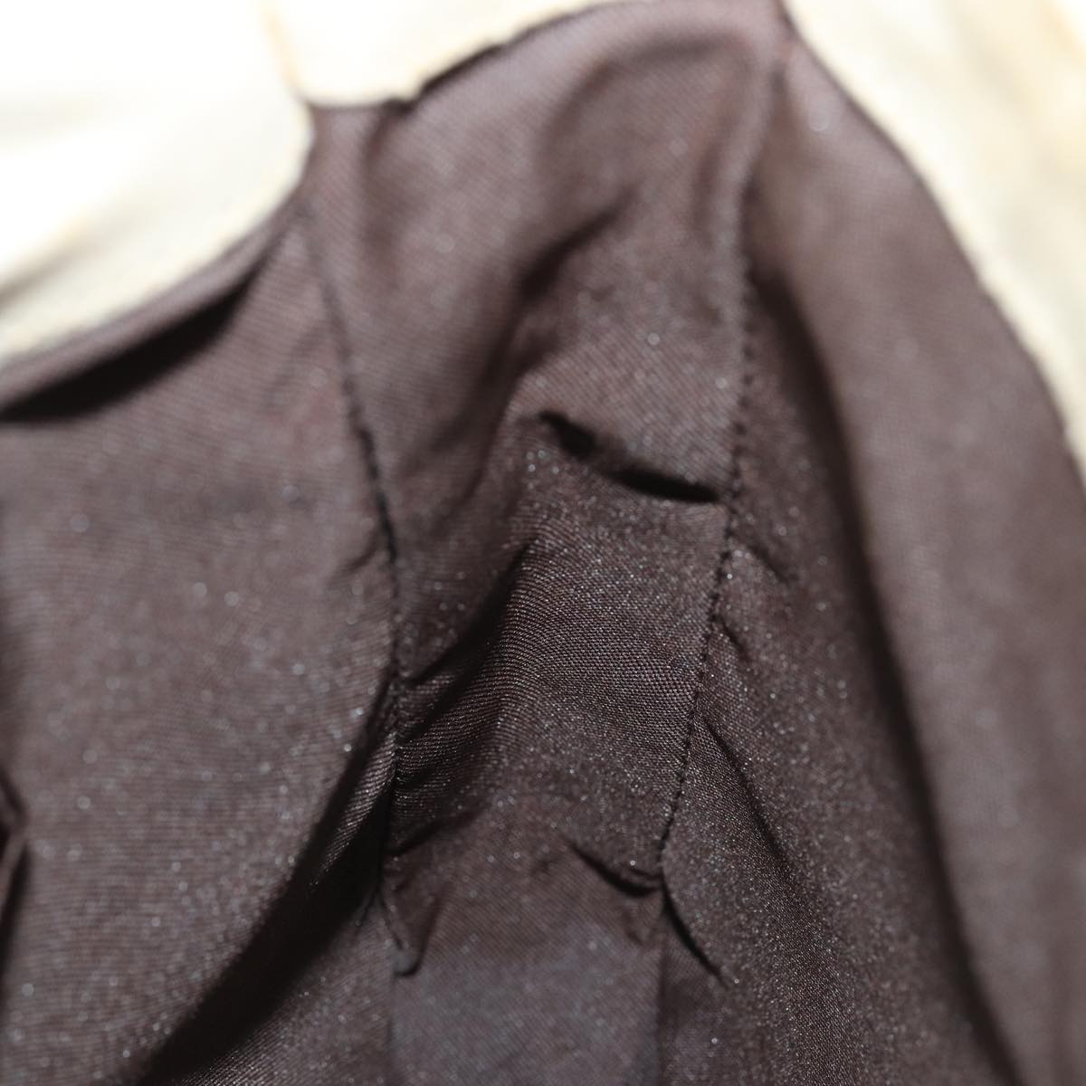 FENDI Canvas Shoulder Bag Beige Auth fm3657