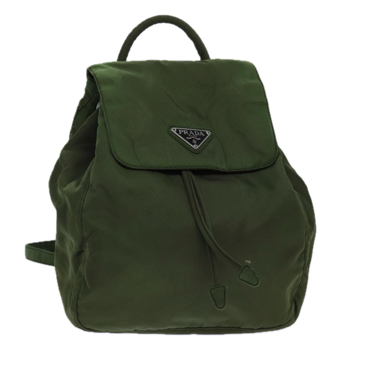 PRADA Backpack Nylon Khaki Auth fm3668